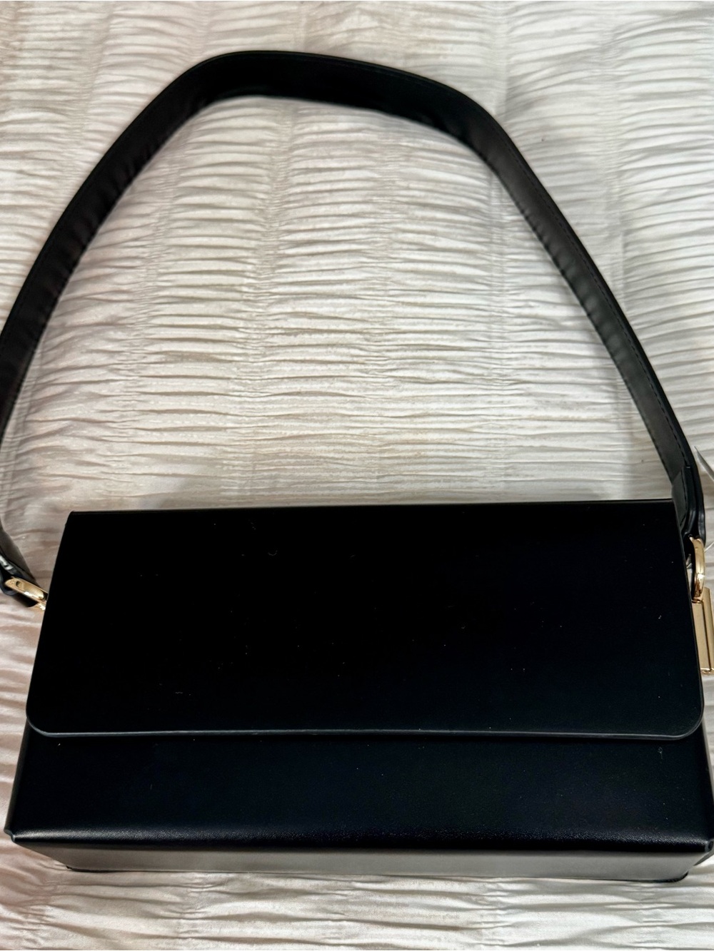 Madison West Black Structured Shoulder Bag